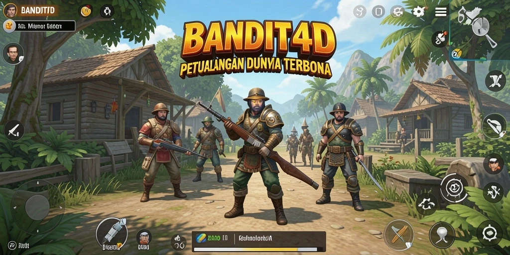 Screenshot menunjukkan kebebasan eksplorasi dalam BANDIT4D.