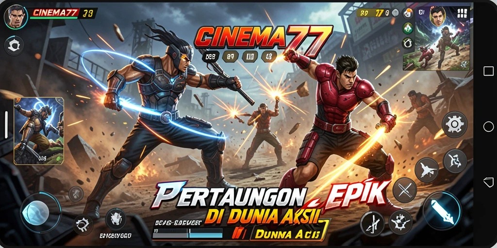 Screenshot gameplay CINEMA77 yang menampilkan aksi seru dan mendebarkan.