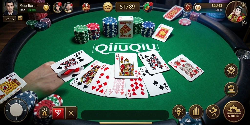 Tampilan gameplay QiuQiu yang seru dan menantang.