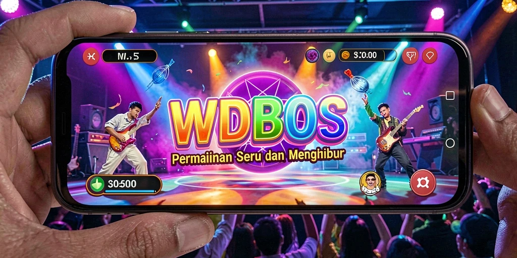 Screenshot dari gameplay WDBOS yang menampilkan momen seru bermain musik.